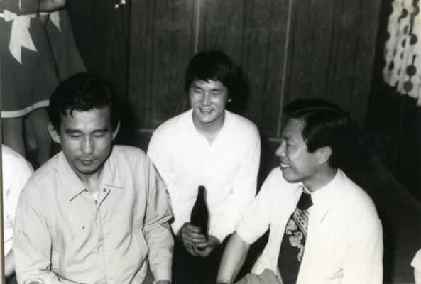 정창현 조치훈 강철민.일시귀국 환영회식.1976